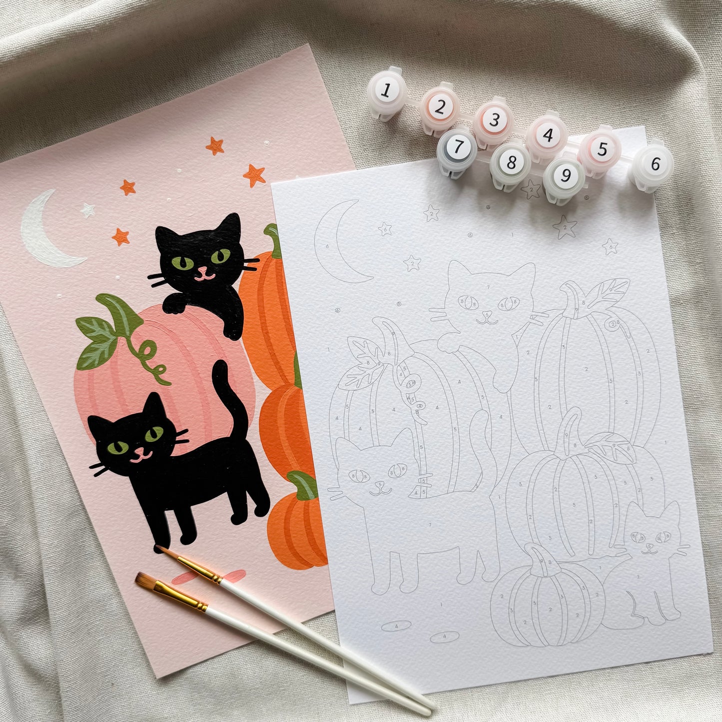"Meow-loween" 8x10 Paint by Number Kit