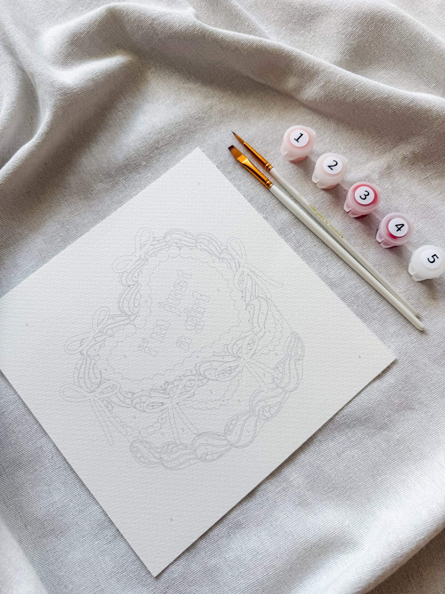 "I'm Just a Girl" 8x8 Paint by Number Kit