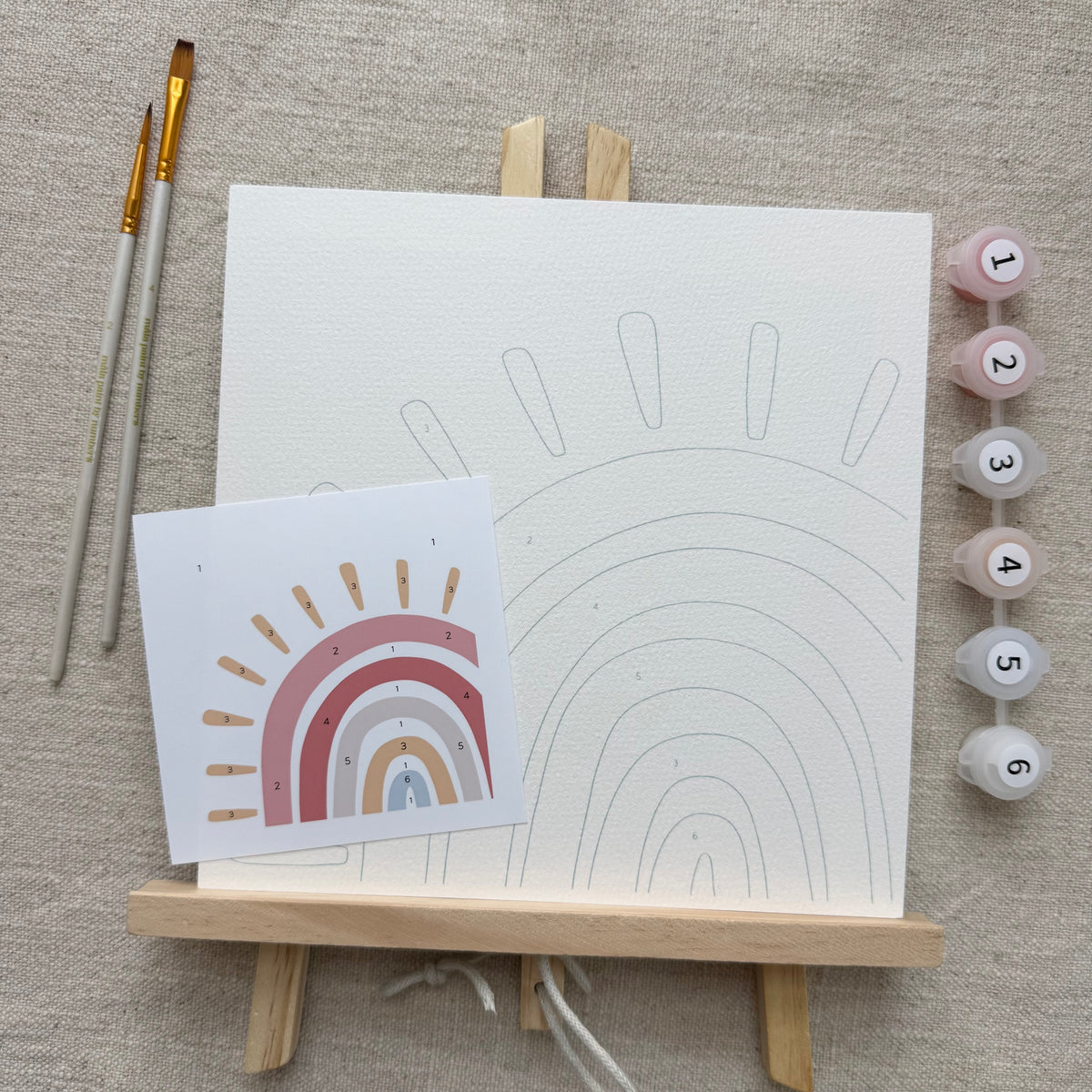 "Hello Rainbow" 8x8 Paint by Number Kit