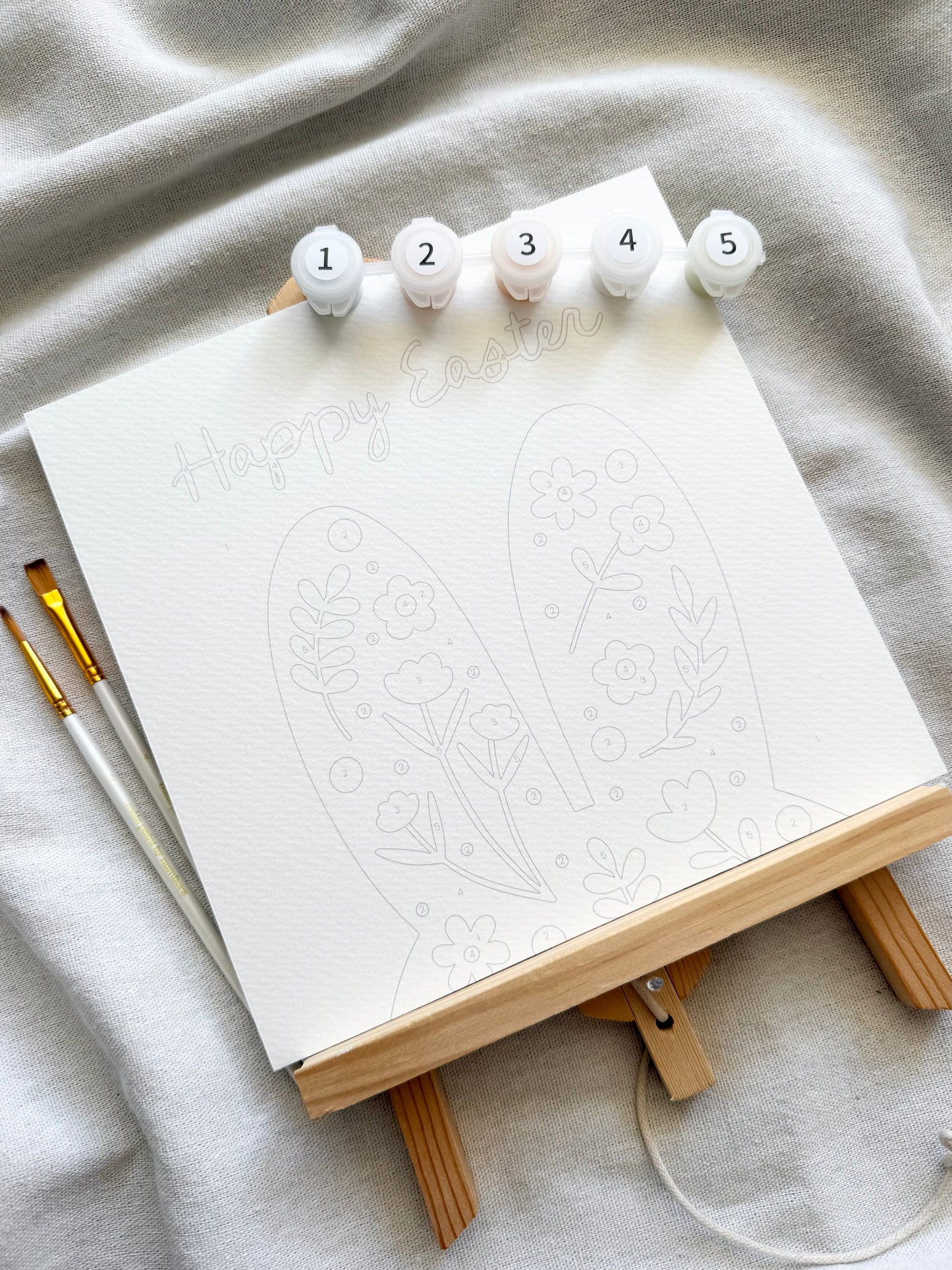 "Happy Easter" 8x8 Paint by Number Kit