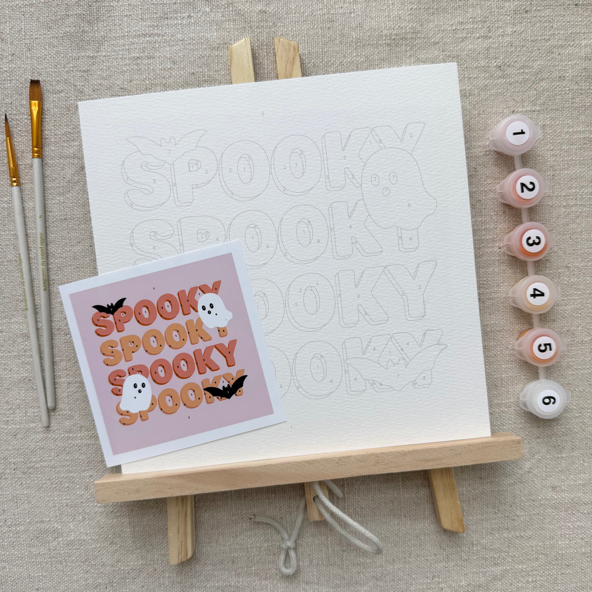 "Sweet & Spooky" 8x8 Paint by Number Kit