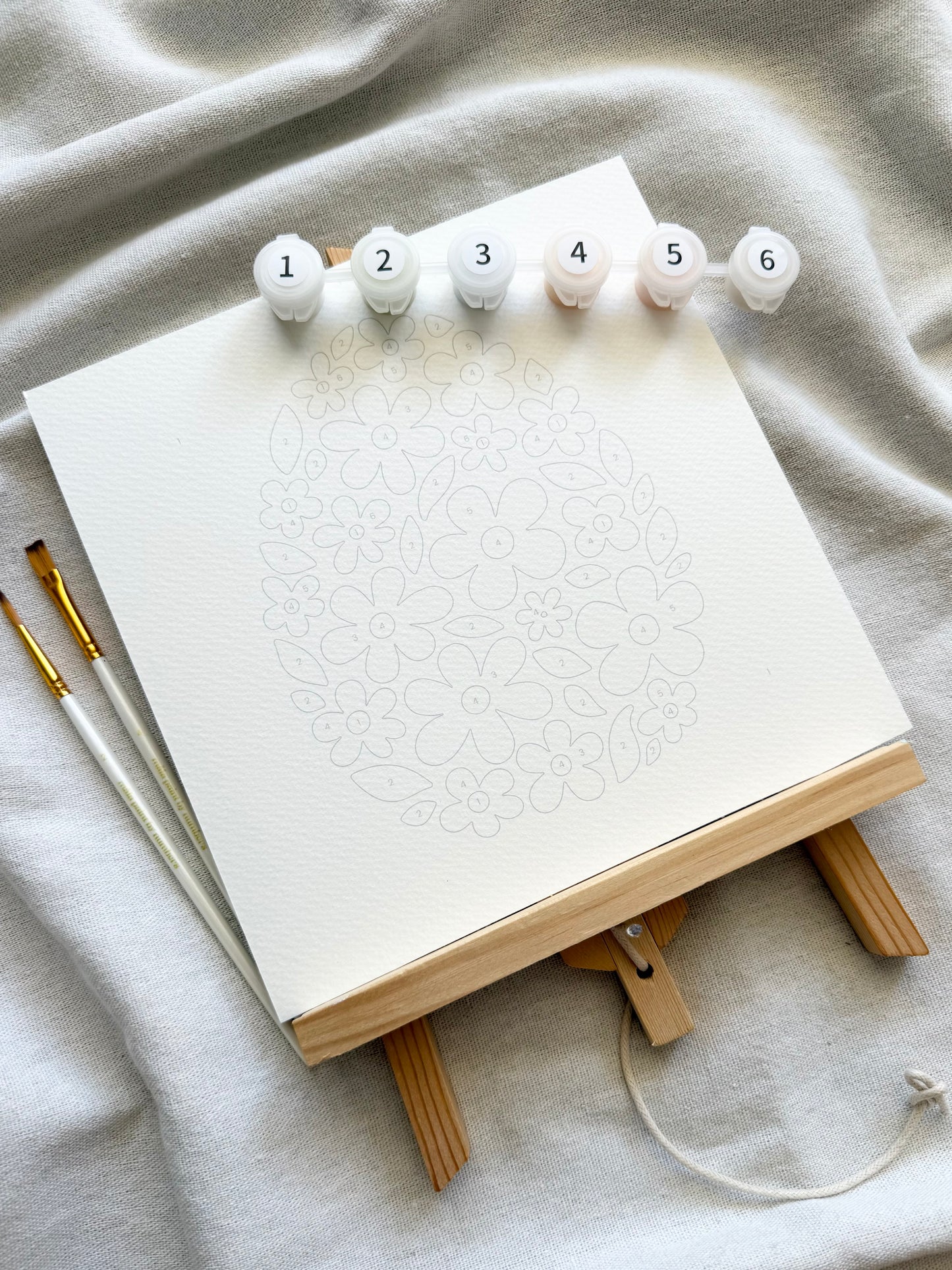 "Paschel Petals" 8x8 Paint by Number Kit