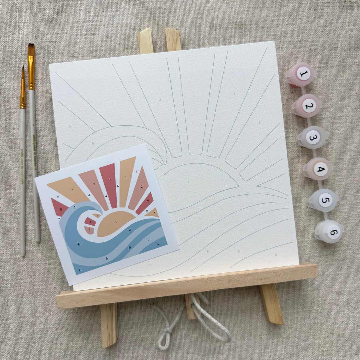 Kit de pintura por números "Sol y mar"
