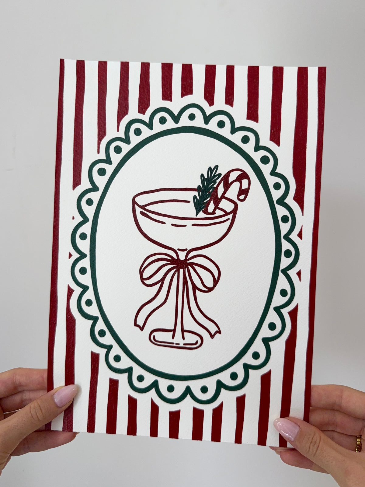 "Mistletoe Martini" 8x10 Paint by Number Kit