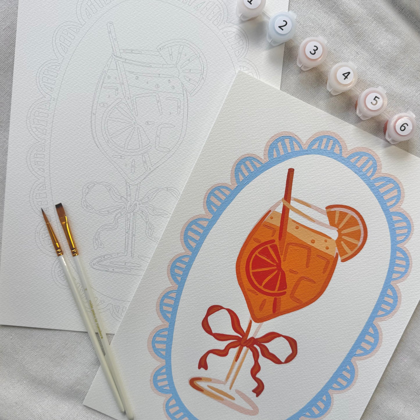 "Aperol Spritz" 8x10 Paint by Number Kit