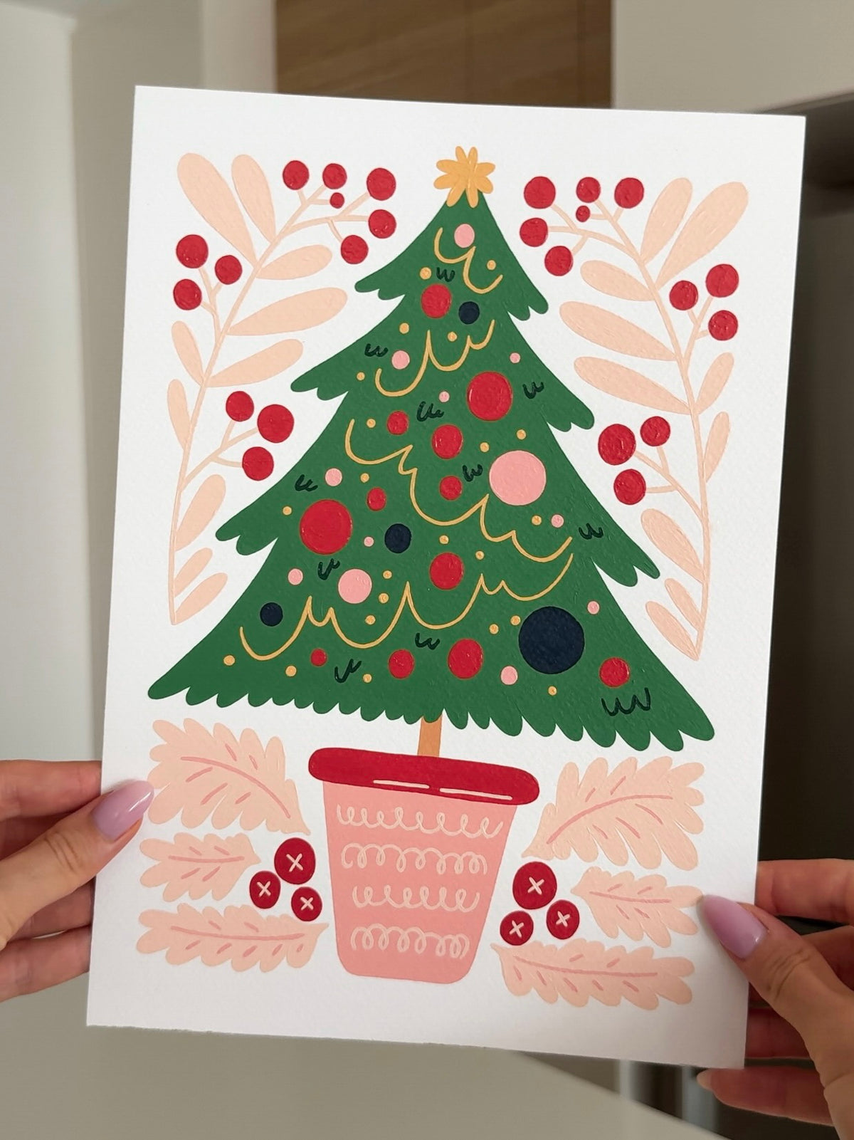 Kit de peinture par numéro « Ô sapin de Noël »