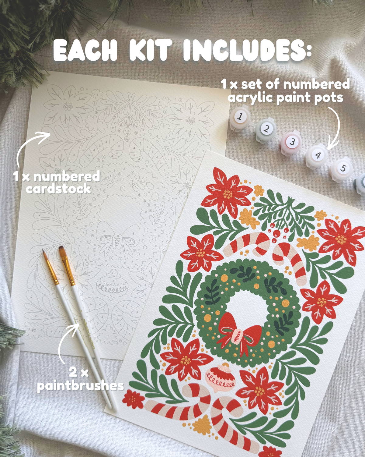 Kit de pintura por números "Deck the Halls"