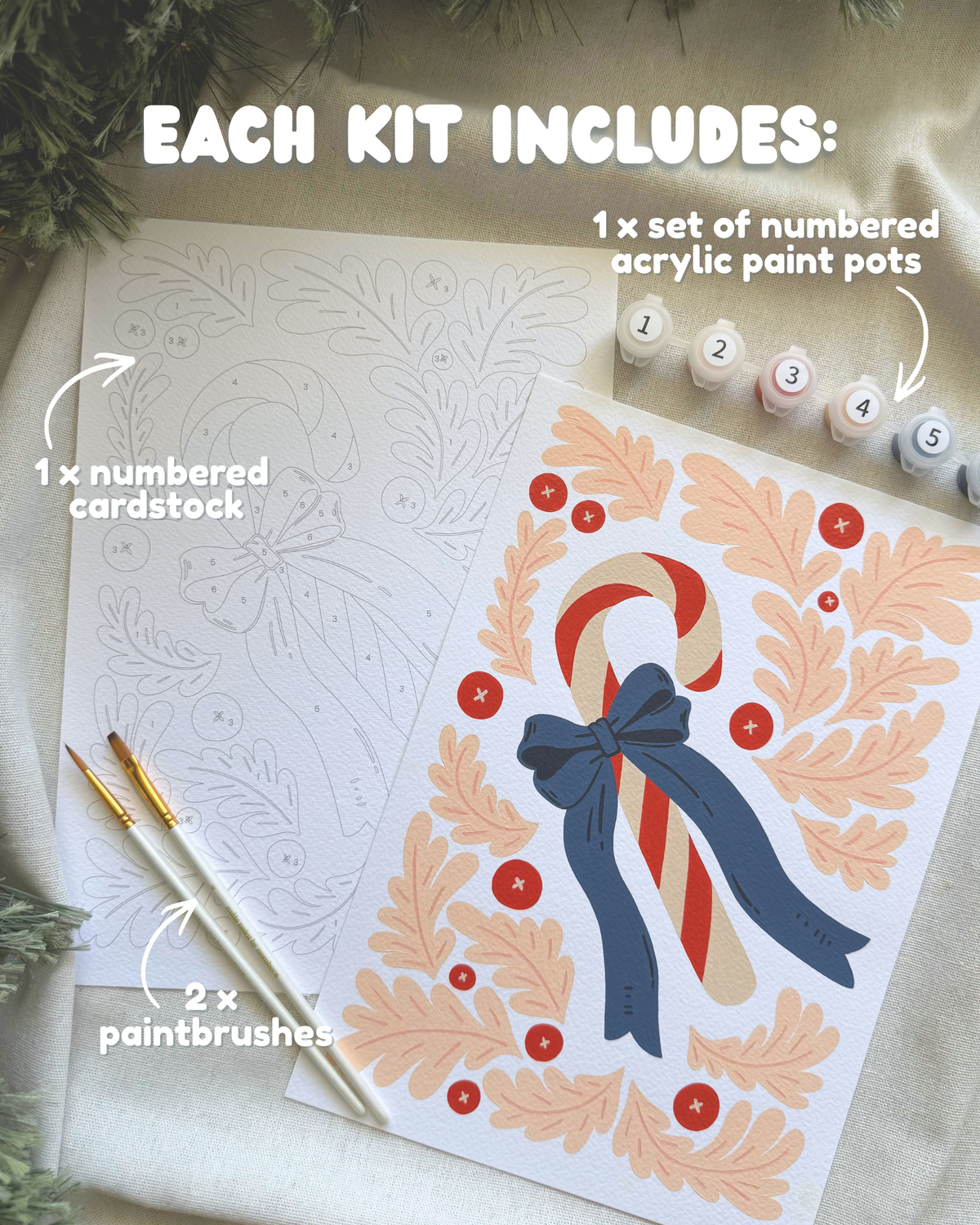 Kit de peinture par numéro « Ô sapin de Noël »