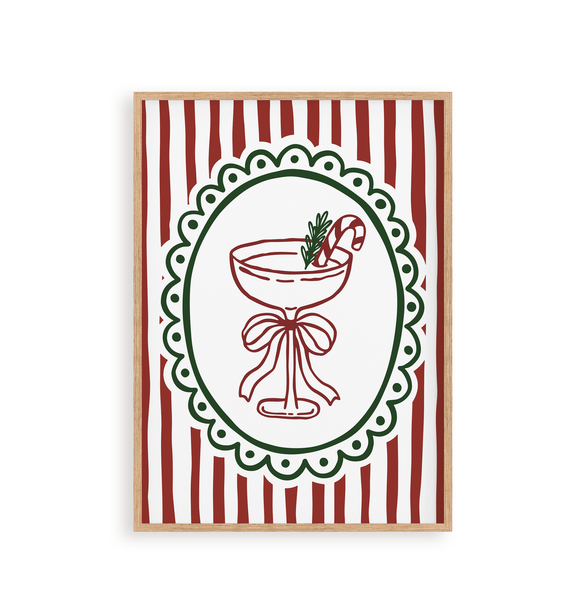 "Mistletoe Martini" 8x10 Paint by Number Kit