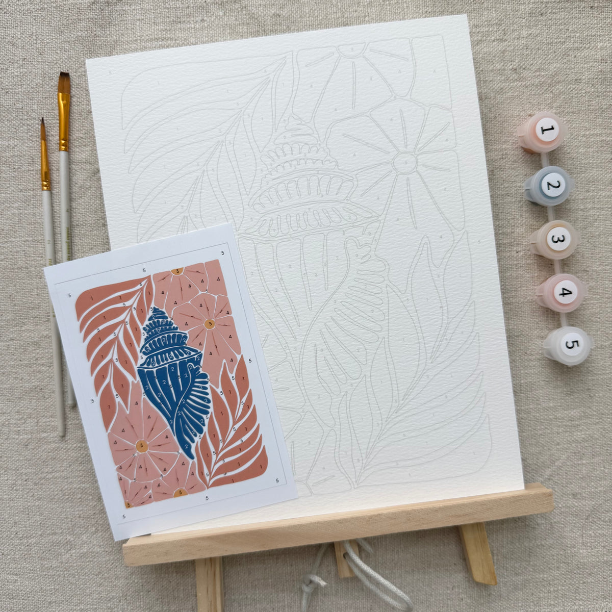 Kit de peinture par numéro « Coquillage »