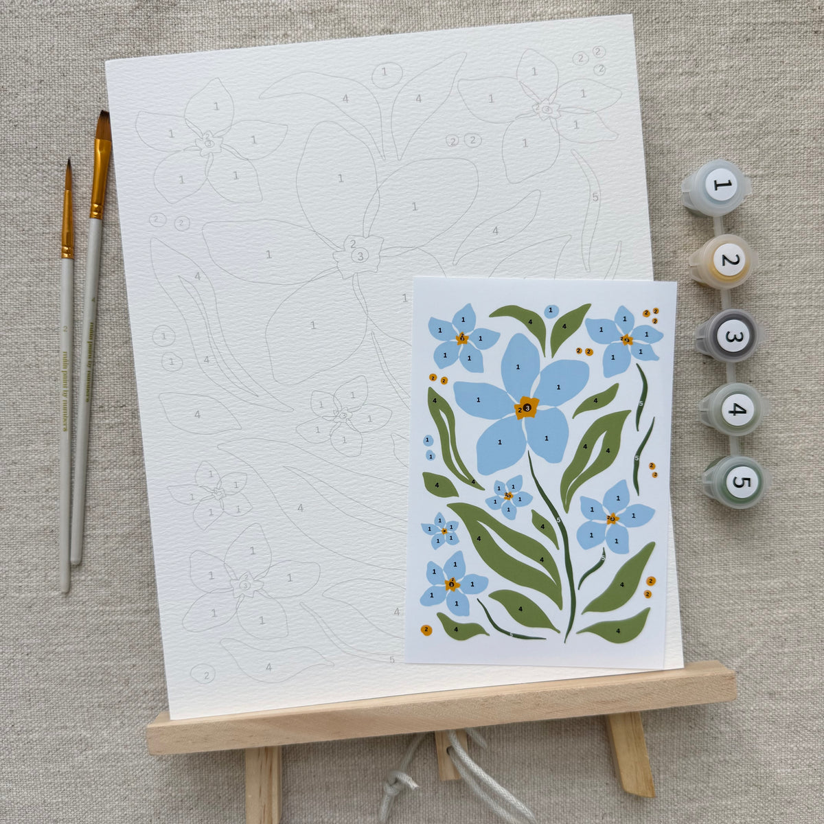 "Forget-Me-Nots" 8x10 Paint by Number Kit