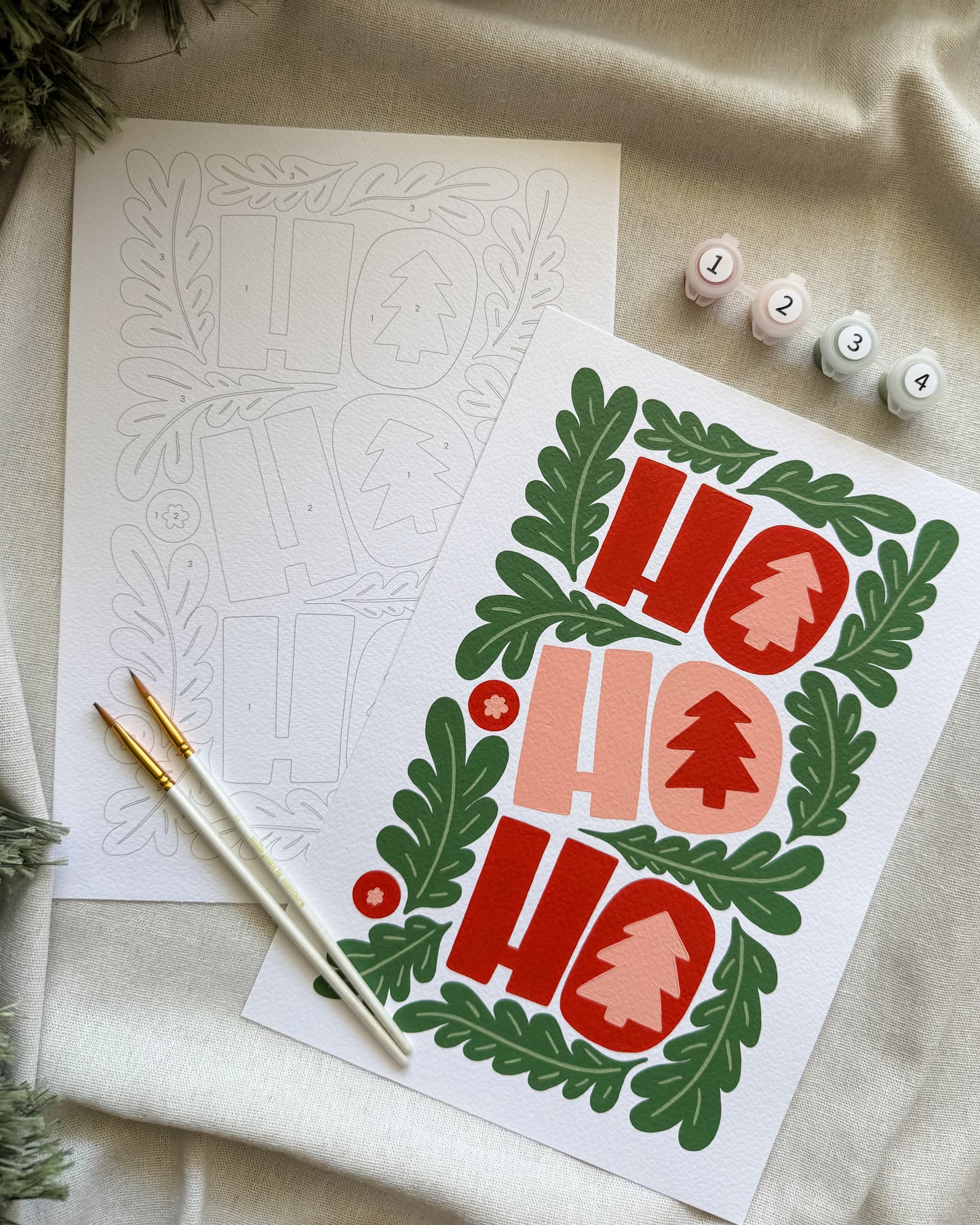 "HoHoHo" 8x10 Paint by Number Kit