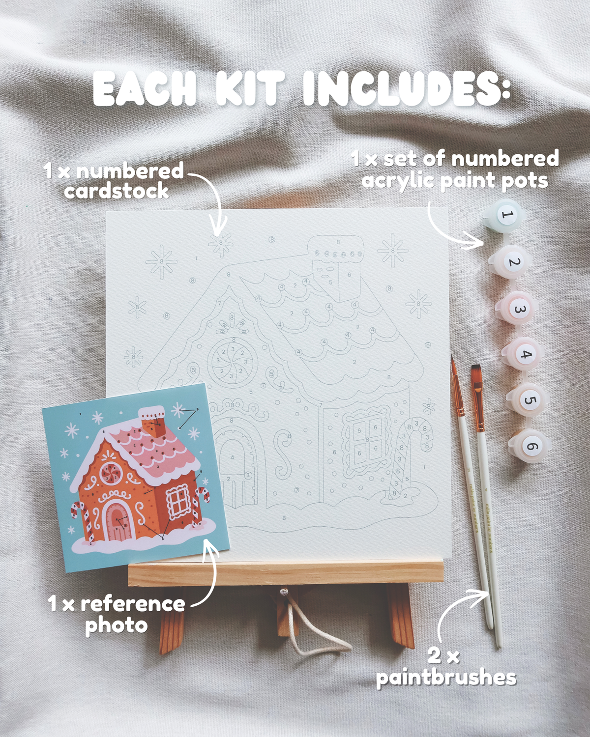 Kit de pintura por números "Let it Snow" de MÅLA x ASHLEIGH GREEN