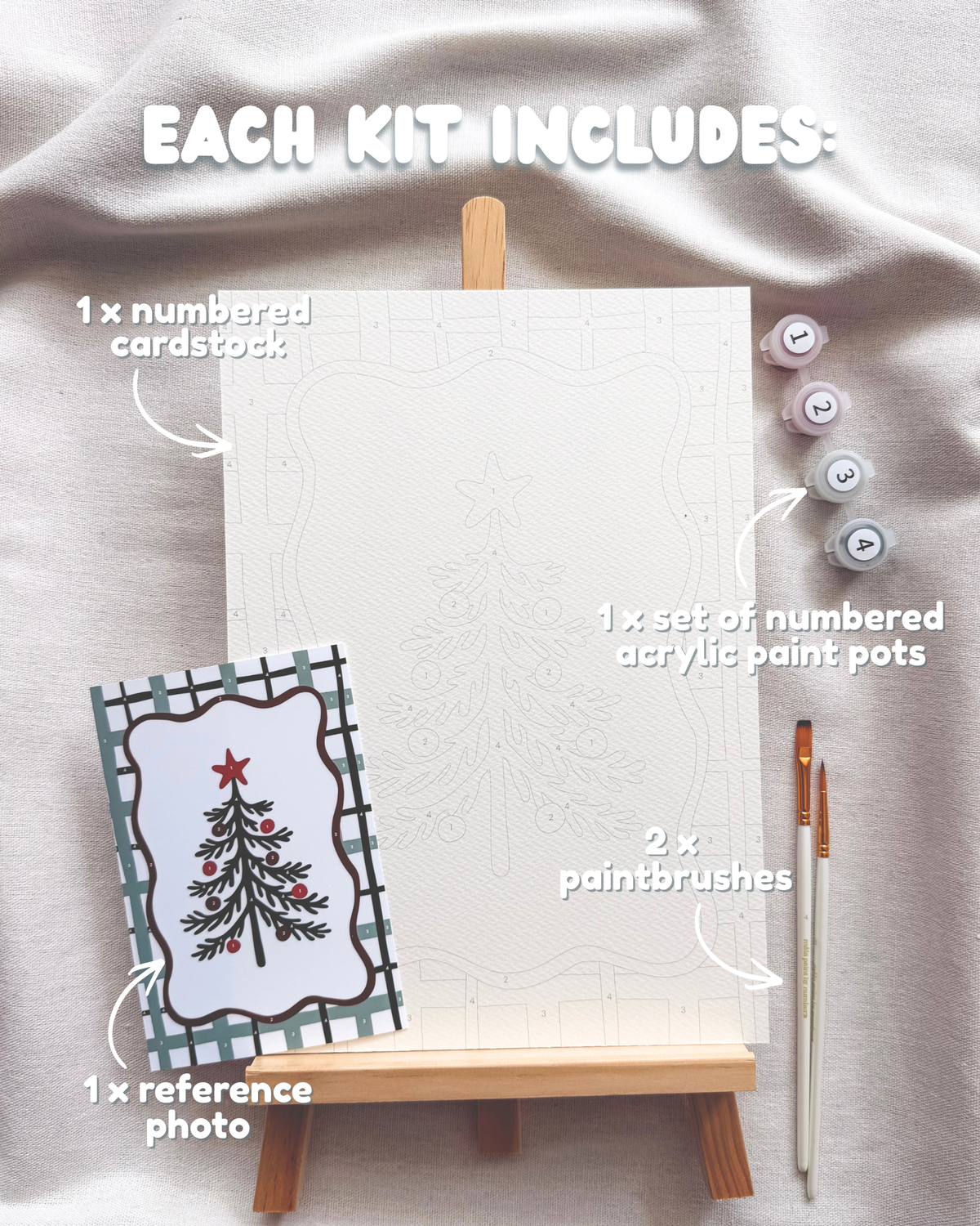 "Merry & Bright" 8x10 Paint by Number Kit