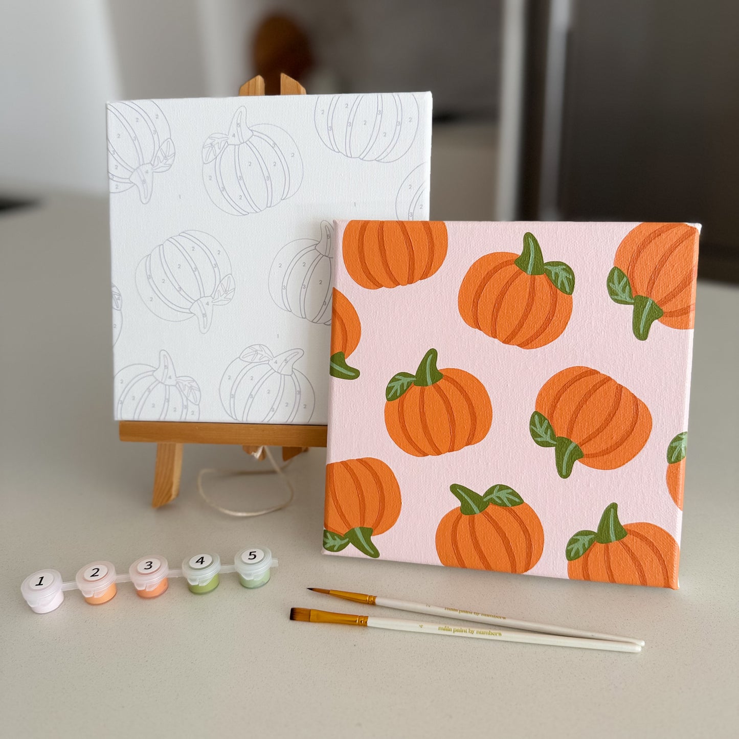 "Pumpkin Patch" 8x8 Paint by Number Kit