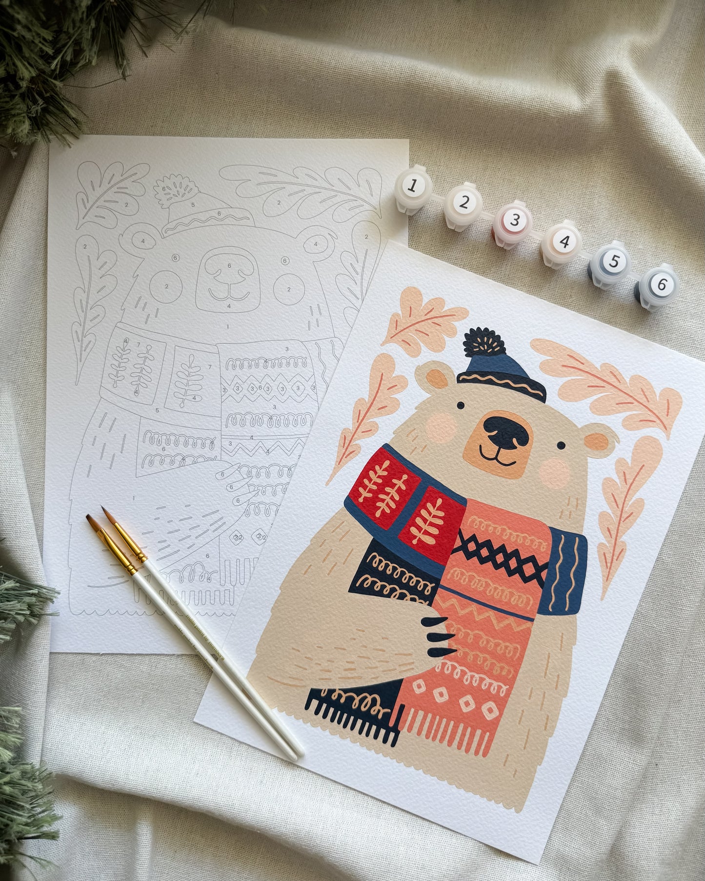 "Beary Christmas" 8x10 Paint by Number Kit