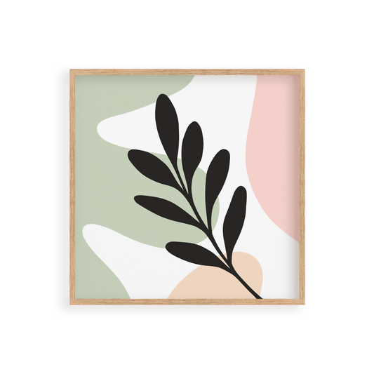 "Abstract Leaf" 8x8 Paint by Number Kit